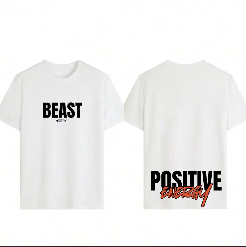 Limited Edition Beast Mastery Positive Energy White Uni-Sex T-shirt