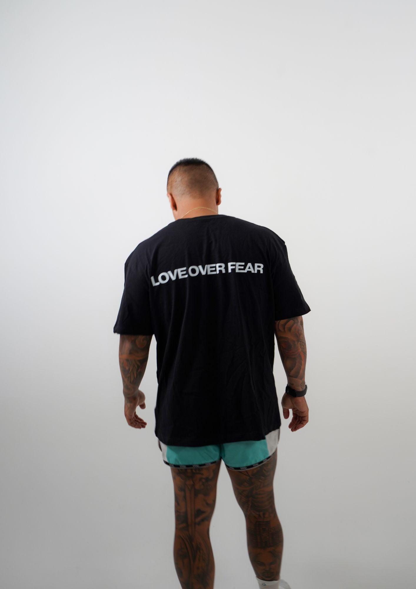 Love Over Fear Uni-Sex Black T-shirt