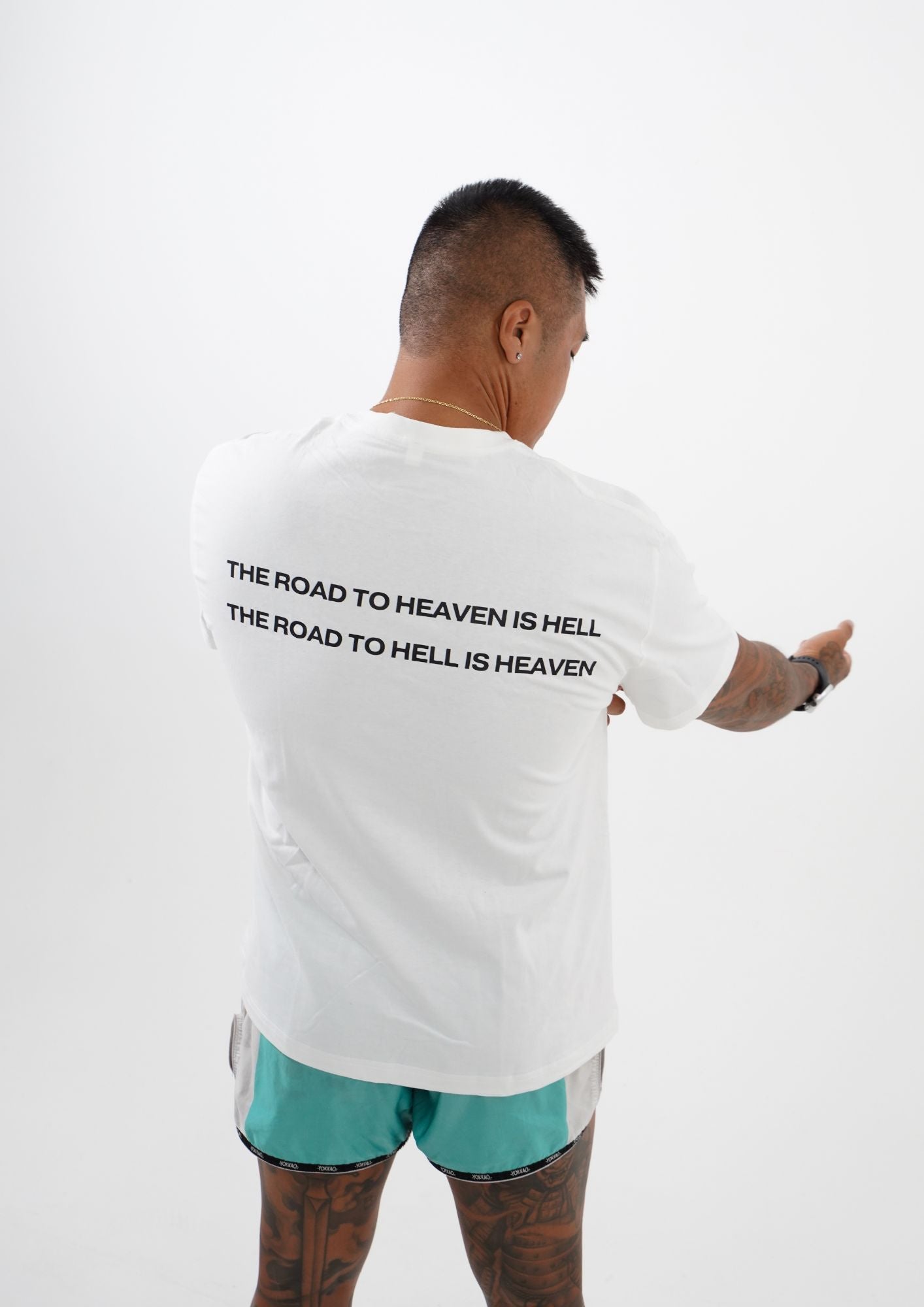 "The Road To Heaven" White Uni-Sex T-shirt