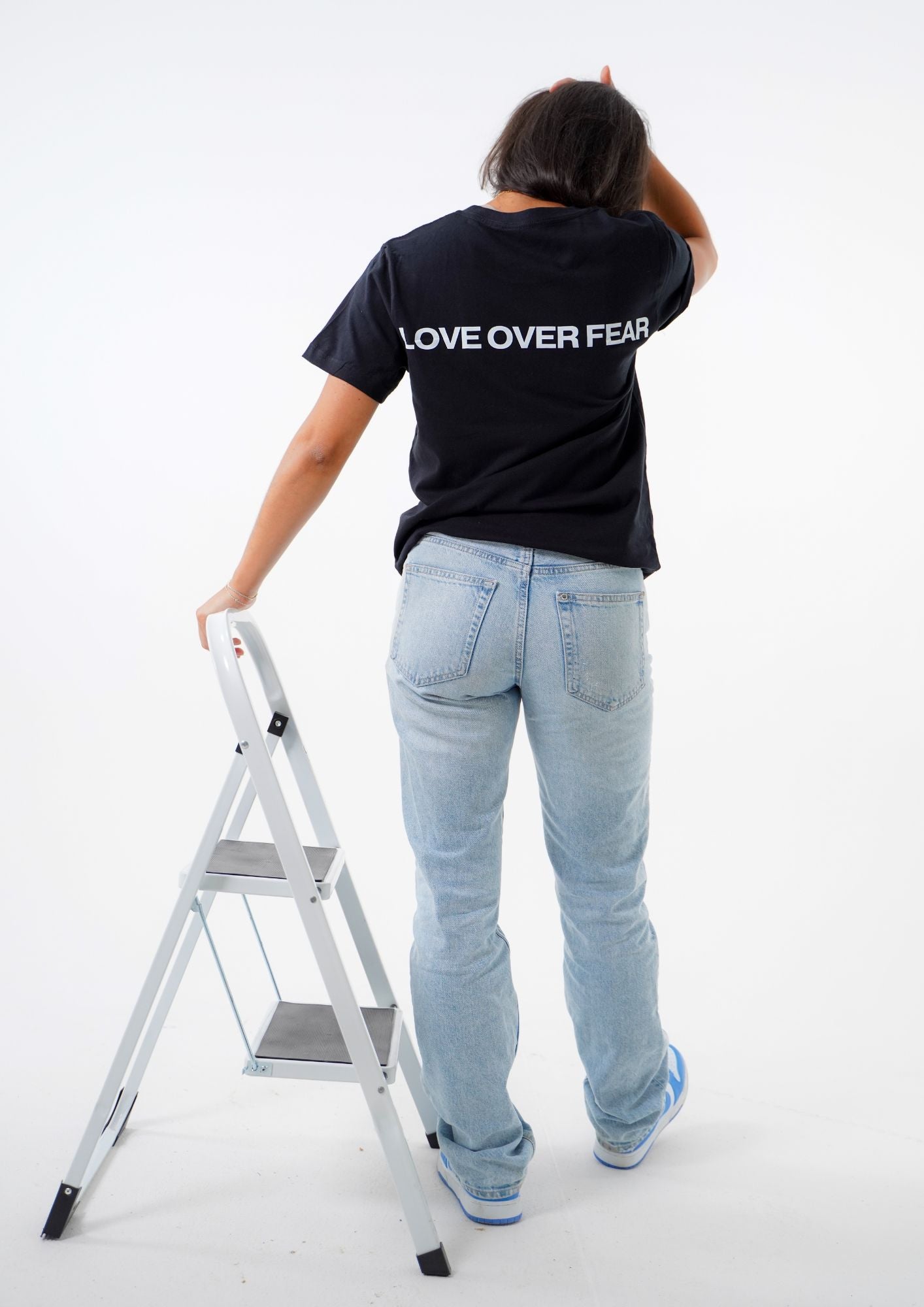 Love Over Fear Uni-Sex Black T-shirt