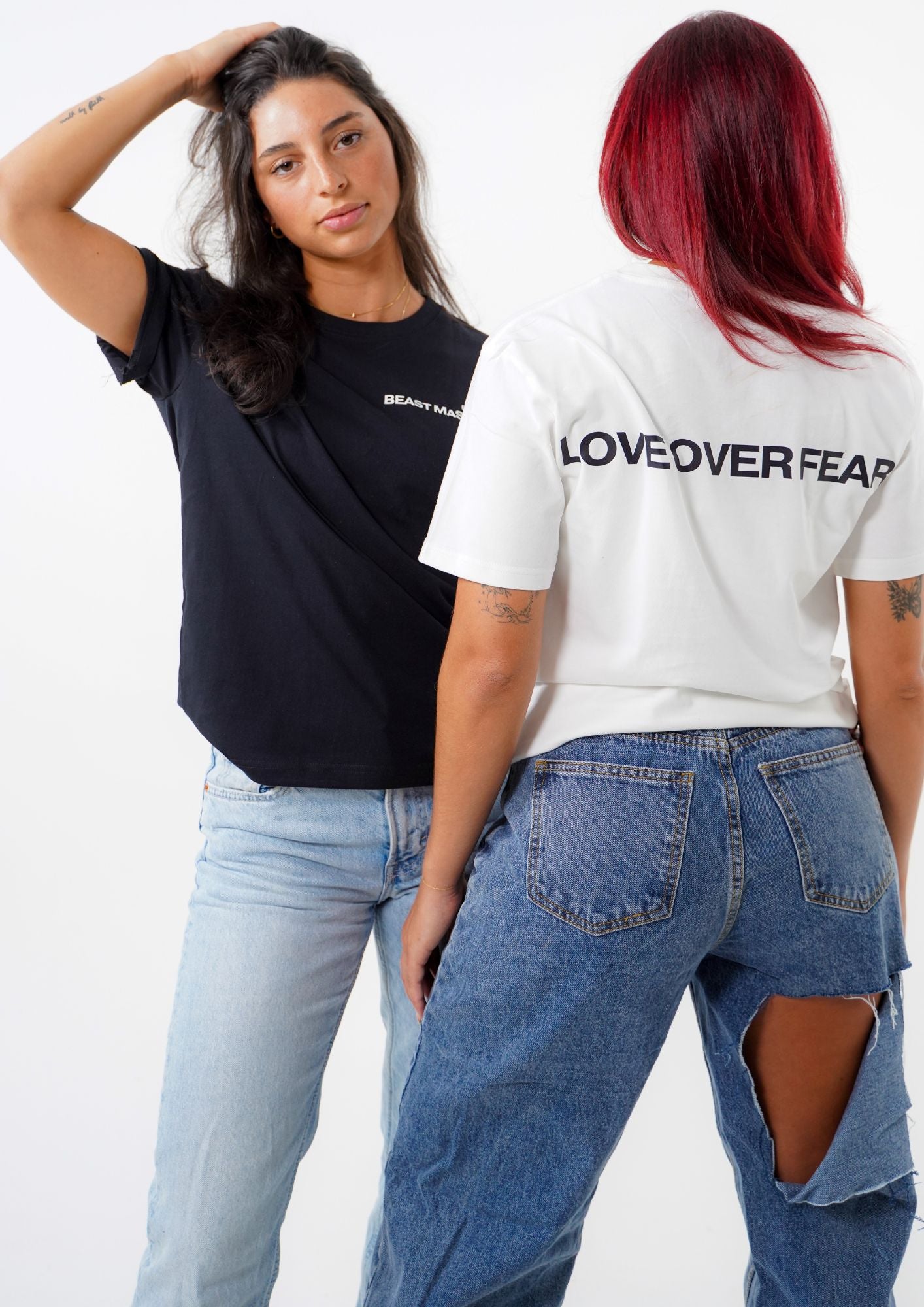 Love Over Fear Uni-Sex Black T-shirt