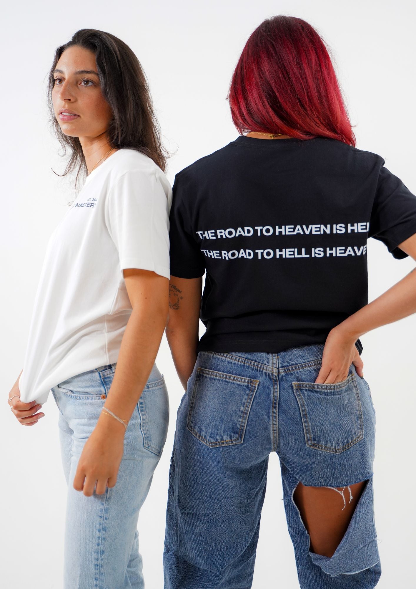 "The Road to Heaven Is Hell" Black Uni-Sex T-Shirt