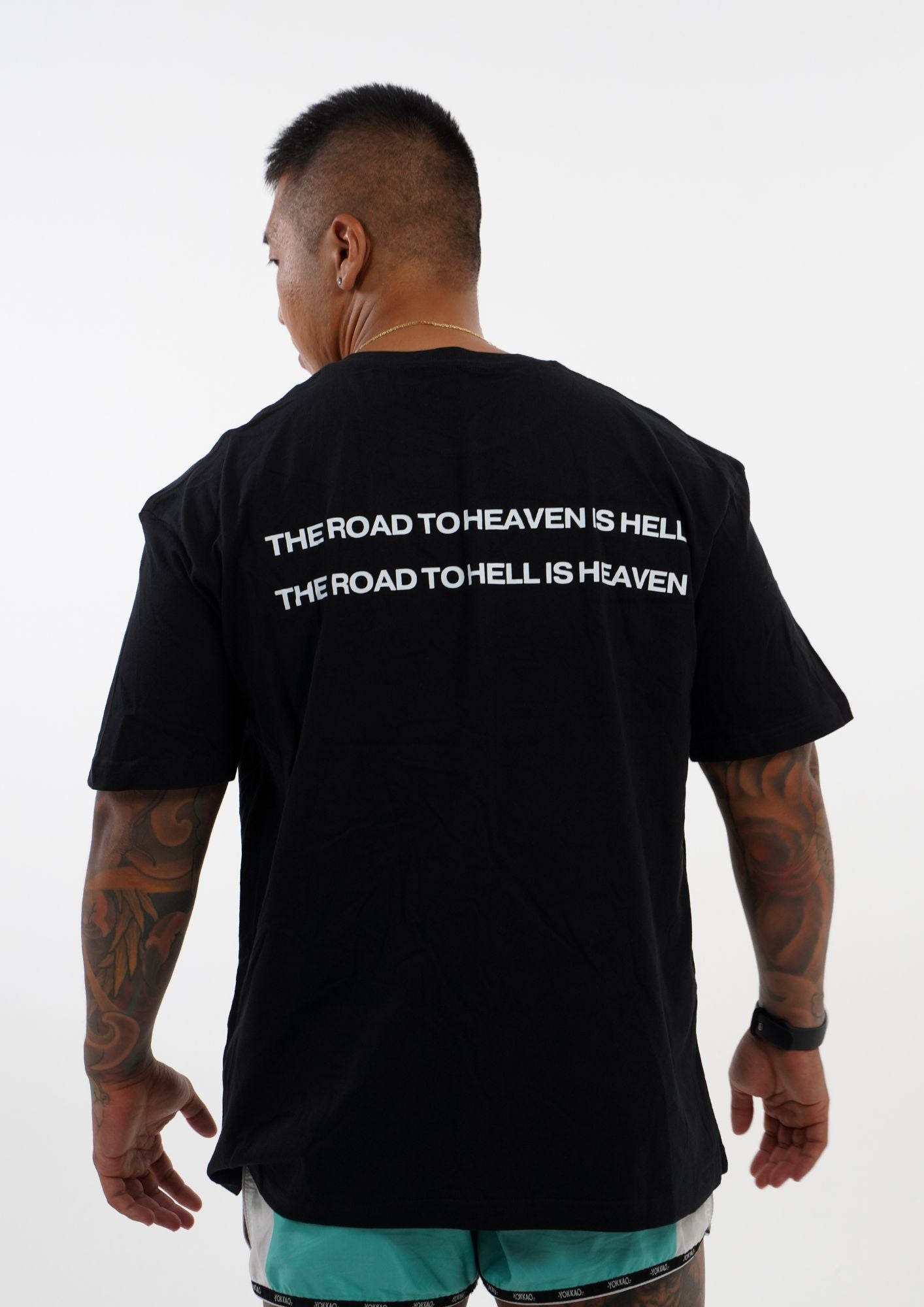 "The Road to Heaven Is Hell" Black Uni-Sex T-Shirt